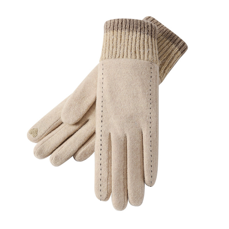 Wool Glove Lined - Yeni kışlık kadın eldivenleri, dış mekan